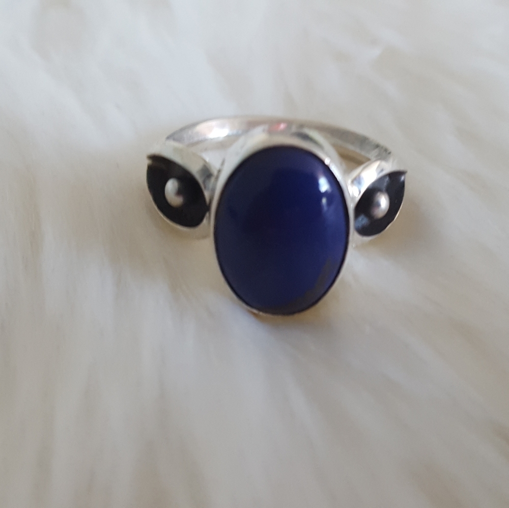 7 Lapis Navajo Sterling Ring